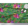 thumbnail image 3 of Soimoi Polyester Crepe Fabric Flower & Leaves Watercolor Decor Fabric Printed Yard 42 Inch Wide, 3 of 3