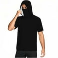 thumbnail image 4 of TKLPEHG Womens Short Sleeve Tops Mens UPF 50+ Sun Protection Shirt with Mask Summer Casual Sun Shirt Outdoor Hiking Shirts (Black,M), 4 of 8