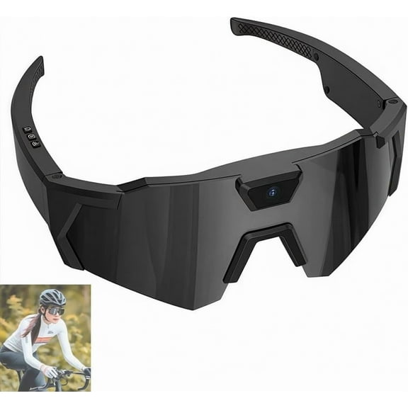 POV Glasses 4K Baseball Glasses with Camera Smart Camera Glasse for Men Women Sunglasses with Cameras and Audio Video Recording Glasse and WiFi Action Sports for Cycling Hiking