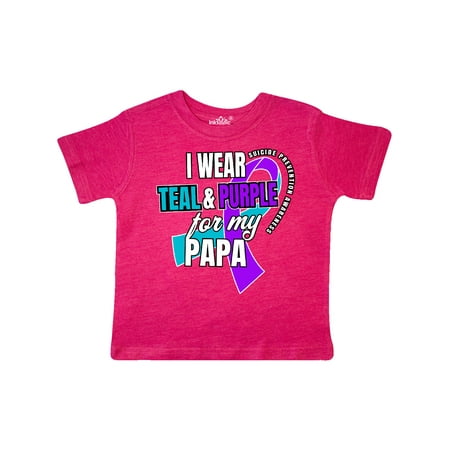 

Inktastic Suicide Prevention I Wear Teal and Purple for My Papa Gift Toddler Boy or Toddler Girl T-Shirt