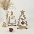 thumbnail image 4 of Meitianfacai Décoration de Noël Arbre de Noël en Bois Support Suspendu Boules de Noël Artisanat de Bureau Ornements, 4 of 7