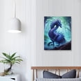 thumbnail image 3 of Nawypu Dragon Wall Art Psychedelic Room Decor Blue Spirit Dragon on Canvas Wall Art for Modern Home Decoration with Framed Art Micro Spray Can Directly Hang Canvas Prints, 3 of 4