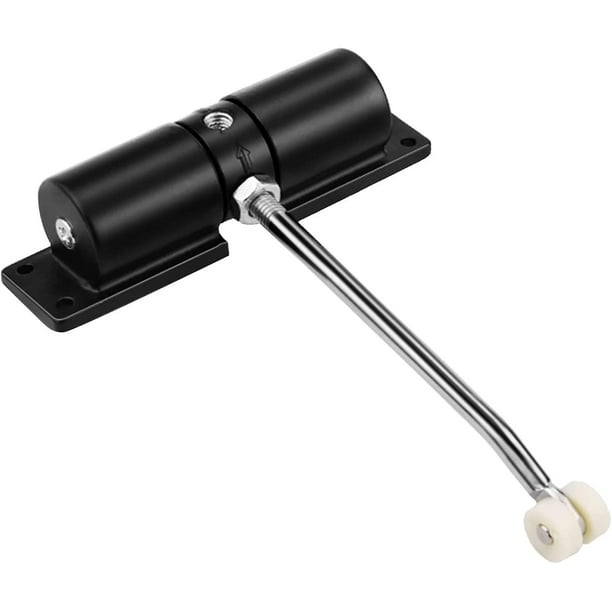 Cierre de puerta automático ajustable de aleación de aluminio Cierre de puerta con resorte Mosquitera para cerrar automáticamente la puerta con tornillos y palanca de ajuste para hacer luz
