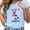 Light Blue, variant on Womens Tops Casual T Shirt Graphic T Shirt For Flowy Plus Size Prints Tee For Figures Blend Modern Statement Graphic Tee S-3XL