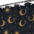 thumbnail image 3 of Dark Blue Sun Moon Wreath Pattern Shower Curtain 72"x72" ,Bathroom Decorative Shower Curtains Set with 12 Hooks,Modern Waterproof Washable Shower Curtain, 3 of 6