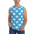 thumbnail image 1 of Fotbe Cute Polar Bear Men's Camiseta sin Mangas Estampada para Hombres, Playera Casual para Gimnasio, Entrenamiento, Playa-Medium, 1 of 7