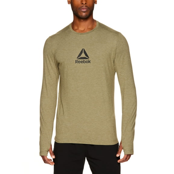 Reebok Men's Long Sleeve Heathered Crew