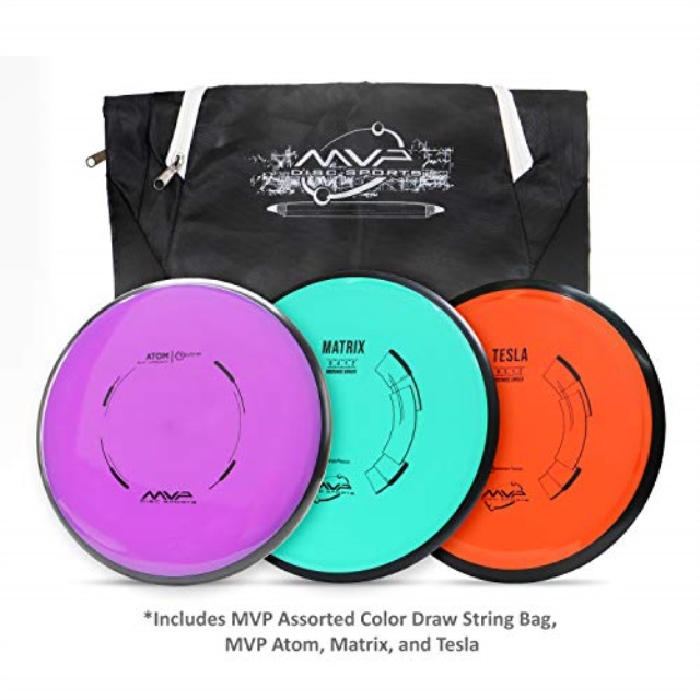 mvp disc sports disc golf starter sets with cell bag neutron ion