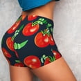 thumbnail image 4 of Lsque Tomatoes Pattern High Waisted Biker Shorts for Women-Tummy Control Fitness Athletic Workout Running Yoga Gym Shorts,Moisture-Wicking-XX-Large, 4 of 9