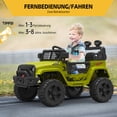 thumbnail image 6 of EastVita Ride Truck Electric 12V Ride on Car with Remote Control, Spring Suspension, LED Lights, Bluetooth, 2 Speeds, Ride on Toys for Kid Aged 3+ (Green), 6 of 8