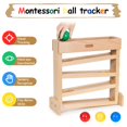 thumbnail image 2 of Juguete Montessori de Caída de Pelotas MORITECK, Rastreador de Pelotas de Madera para 1-3 Años, 2 of 6