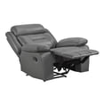 thumbnail image 4 of Lexicon Fauteuil Inclinable en Cuir Laconia Gris Foncé, 4 of 8
