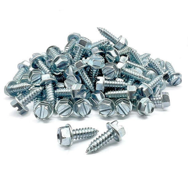 Paquete de 100 tornillos para matrículas de automóviles, camiones y vehículos deportivos utilitarios