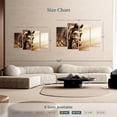 thumbnail image 3 of Elephant Stock Monochrome Arabian Horse Wall Art - Horizontal Multi Panel Canvas - Living Room Wall Decor - Animal Multi Panel - Brown And Black Decor - 68" x 42", 3 of 4
