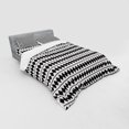 thumbnail image 3 of Ambesonne Chevron Bedding Set 3 Pcs, Retro Horizontal Stripes, Twin XL, Ivory and Black, 3 of 3