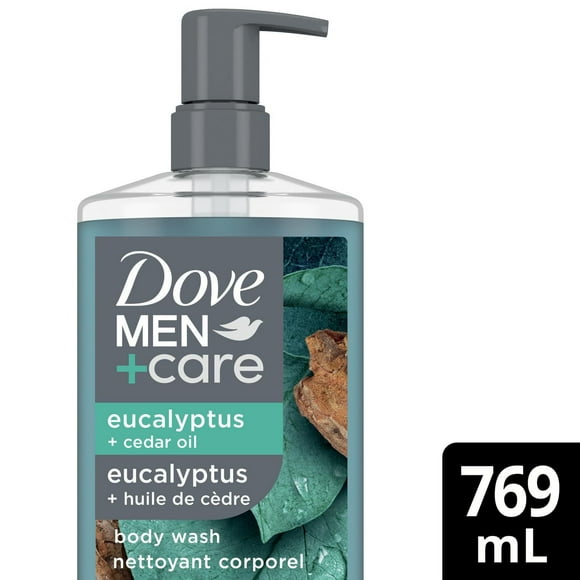 Dove Men+Care Body Wash to Repair Dry Skin in the Shower Eucalyptus + Cedar Oil with Plant-Based Cleansers and Moisturizers, 769mL, 769mL