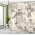 thumbnail image 4 of Ambesonne Hummingbirds Shower Curtain, Old Birds and Flowers, 69"Wx84"L, Cream Beige Brown, 4 of 4