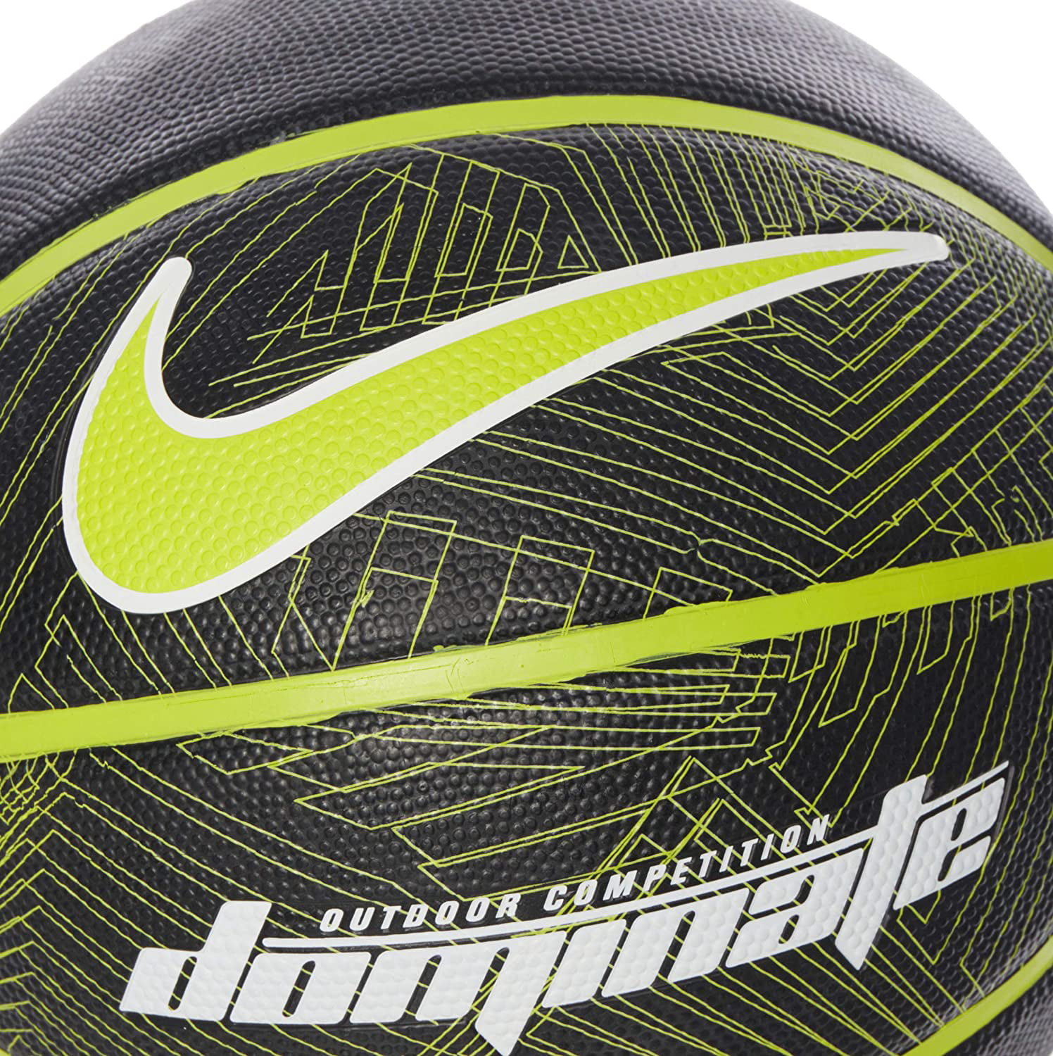 servir Risa Indirecto Nike Dominate 8P Full Size Basketball Black/Volt - Walmart.com