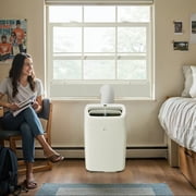 LG New 7,300 BTU 300 Sq Ft Smart Wi-Fi Enabled Portable Air Conditioner with Dehumidifier Function, White