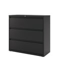 thumbnail image 3 of Hirsh 42 inch Wide 3 Drawer Metal Lateral File Cabinet for Home and Office, Holds Letter, Legal and A4 Hanging Folders, Black, 3 of 6
