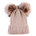 thumbnail image 2 of Lovely Baby Hat Niñas Doble Pom Diseño Lindo Moda Hermosa Artesanía perfke El sombrero del invierno recién nacido, 2 of 9