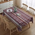 thumbnail image 2 of Red Boho Ethnic Geometric Pattern Rectangle Tablecloth 60"x84",Waterproof Polyester Rectangle Table Cloth, Wipeable Spillproof Polyester Tablecloth for Dining, Camping, Indoor and Outdoor, 2 of 5