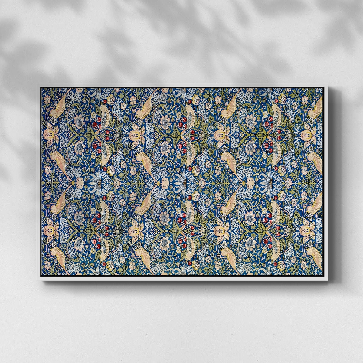 Vintage Abstract Print-XXI Framed in White Wood Gallery Wrapped Canvas 25 in. x 37 in.