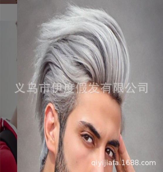 mens gray wig