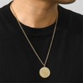 thumbnail image 2 of Arabic Islam Stainless Steel Round Pendant Necklace Islamic Muslim Quran Verse Allah Symbol Necklaces Amulet Jewelry, 2 of 5