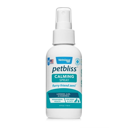 UPC: 0810082380347 | Vetnique Labs Petbliss Calming Spray for Dogs & Cats with Essential Oils for Separation Anxiety & Stress Relief  Safe on Pets & Furniture Lavender & Jasmine Scented 4oz Spray