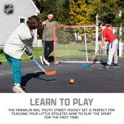 Franklin Sports NHL Future Champs Kids 2 Player Street Hockey Sticks Set - Plastic 37 - 2 Junior Hockey Sticks + 1 Ball