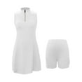 thumbnail image 2 of Vestido multicolor de tenis y yoga para mujer - Elástico y de secado rápido - 2 en 1 con bolsillos - Fitness antiexposición, 2 of 7