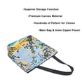 thumbnail image 3 of FORMRS Womens Canvas Tote Bag with Zipper Inner Pocket Shoulder Handbag, Colorful Leaves, 3 of 7