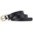 thumbnail image 4 of YAOBAMM Ceinture à la Mode pour Femmes Boucle Sculptée Ceinture en Jean Réglable Design Multi-Trous Ceinture en Faux Cuir, 4 of 7