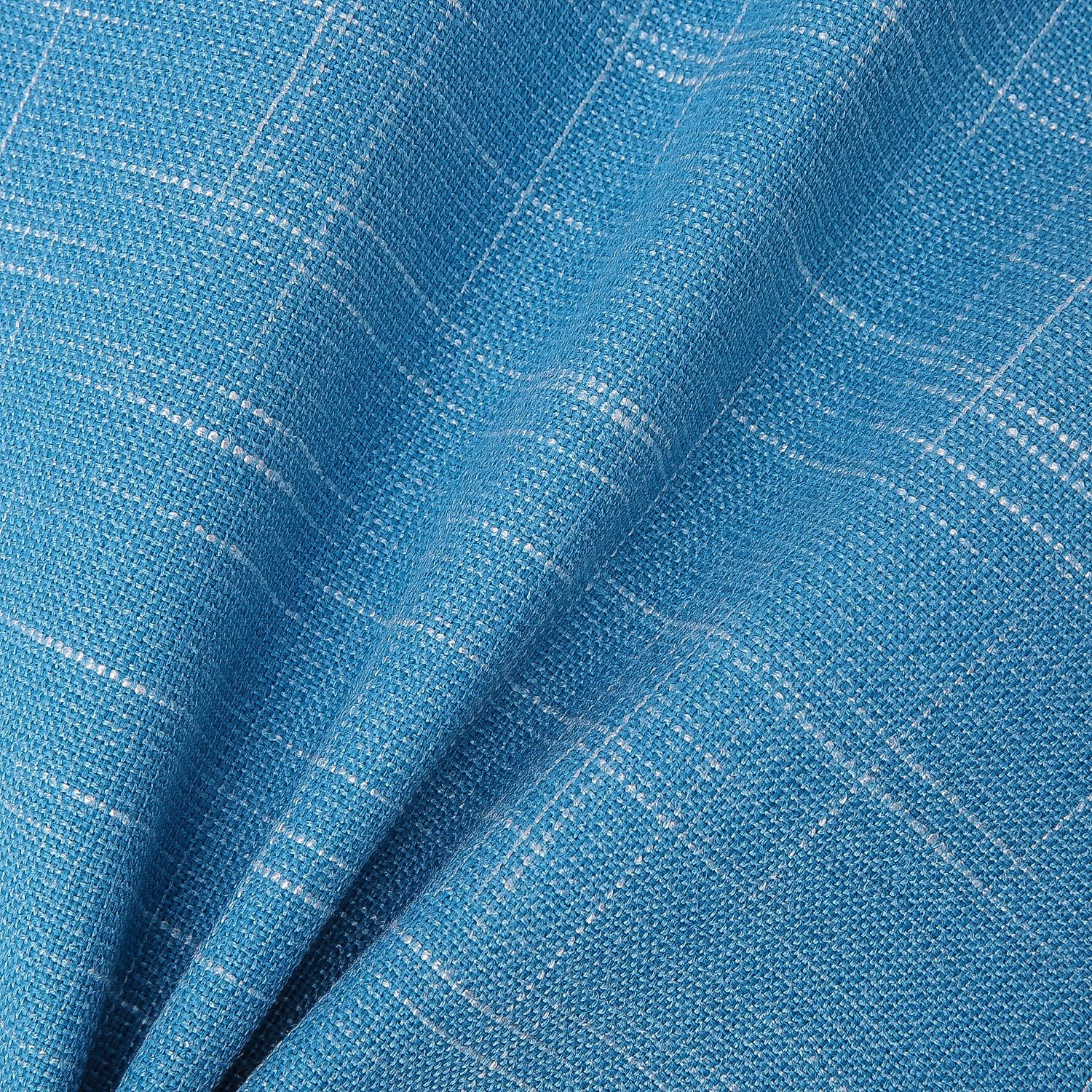 Phantoscope Soft Textured Linen-Look Decorative Throw Pillow, 18 x 18 in, Lake Blue, 1 Pack