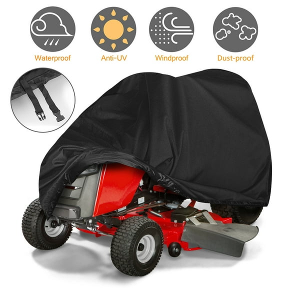 GARPROVM Riding Lawn Mower Cover Tractor Cover Waterproof Up to 54'' Decks Riding Lawn Tractor Cover 420D Polyester Oxford Tractor Cover