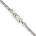 thumbnail image 4 of Diamond2Deal 925 Sterling Silver 1.75 mm Round Spiga Chain Necklace for Women 28", 4 of 6