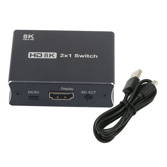 HD Multimedia Interface Switch High Speed 48Gbps 8K 60Hz 2 in 1 Out Switch for HDTV Projector Computer