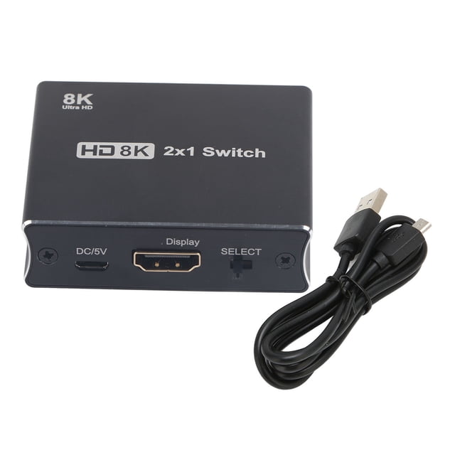 Conmutador de interfaz multimedia HD de alta velocidad, 48 Gbps, 8K, 60 Hz, 2 en 1, para proyector HDTV y ordenador.