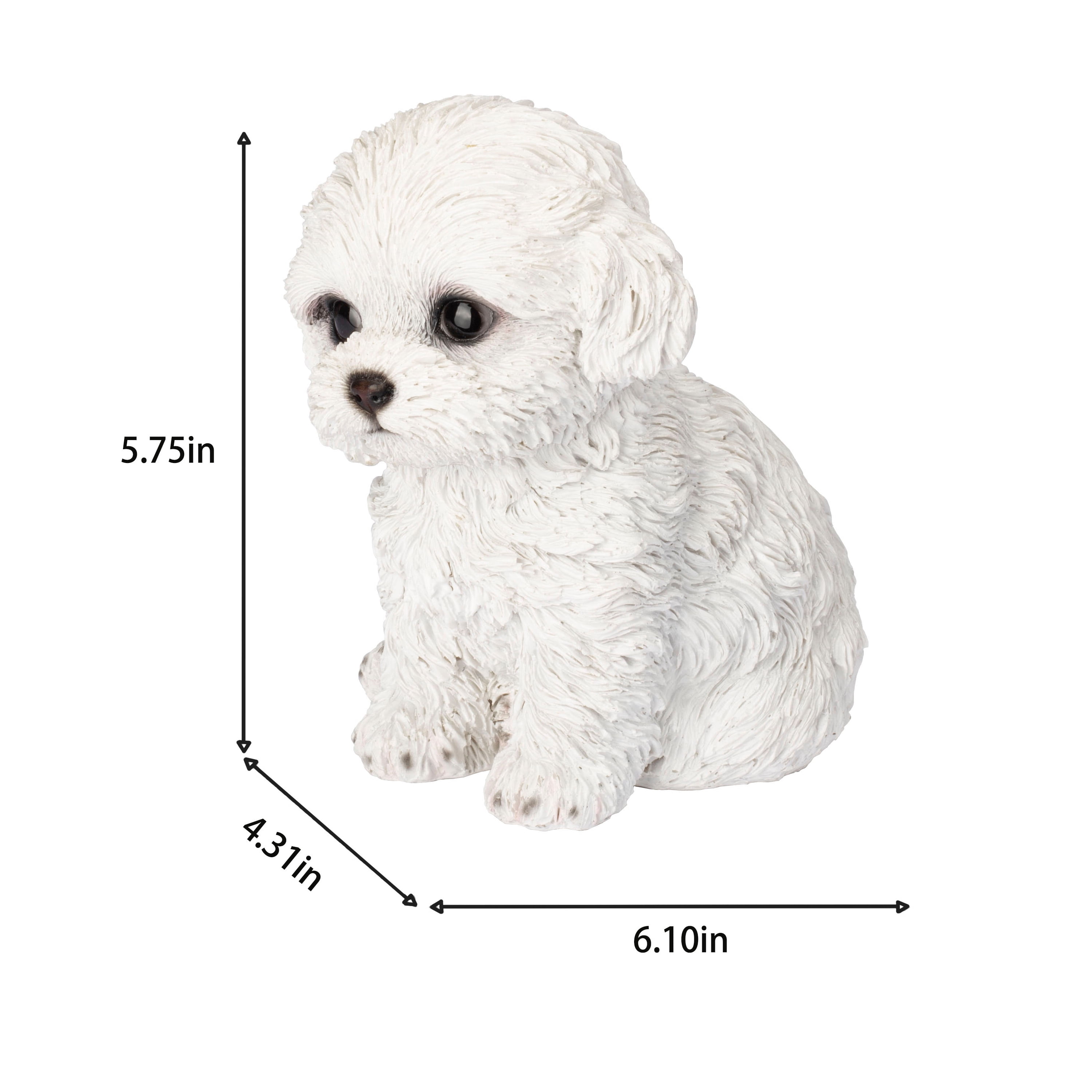 SOREAL White Labradoodle Decorative Puppy Figurine for Home & Garden Décor, Handpainted Polyresin Dog Statue, Realistic Design | Gift for Dog Lovers | Weather-Resistant Indoor/Outdoor Decor