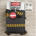 thumbnail image 2 of Lush Decor 100% Polyester Highway Reversible Quilt Charcoal/Yellow 5Pc Set Full/Queen, 2 of 9