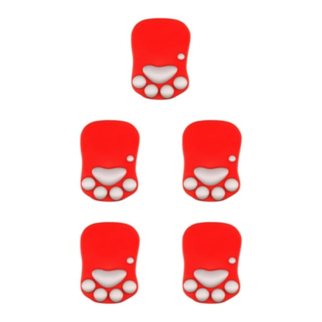 Guardoinrt Confortable et Élégant Chat Patte Tapis de Souris pour la Protection du Poignet Unique Sûr DS-001 Rouge Vif 5Set