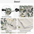 thumbnail image 5 of Green Eucalyptus Kitchen Curtains, Farmhouse Weeping Leaves on Linen Light Filtering Window Curtain Panels, 2Pcs Rod Pocket Window Treatments Set for Cabin Bathroom Bedroom 52x45 Inches, 5 of 9