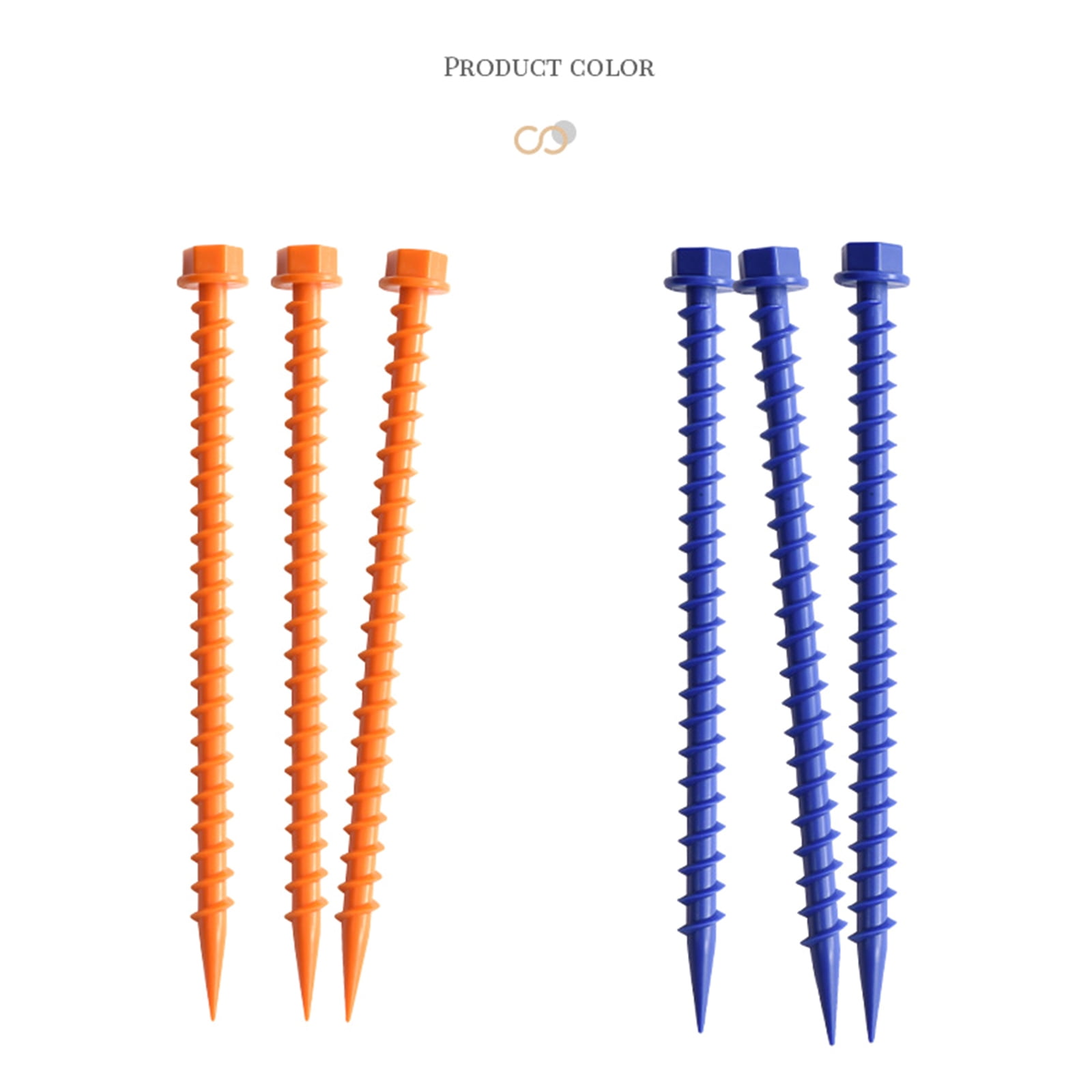 10Pcs Plastic Tent Pegs, Plastic Tent Nails for Fixing Camping Tent Rain Tarps Garden Awnings Pegs for Outdoor