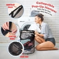 thumbnail image 6 of Pop Up Hamper for Laundry Mesh Collapsible Laundry Basket | Large Clothes Hamper - Black 16"L x 16"W x 24"H, 6 of 6