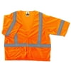 Ergodyne Glowear 8310HL Type R Class 3 Economy Vest, Orange, 4XL/5XL
