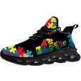 thumbnail image 3 of Uminder Womens Running Shoes Autism Awareness Sneakers Black Shoes Size 5, 3 of 5