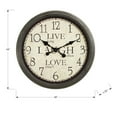 thumbnail image 4 of Monarch Specialties I 9085 - Clocks, 16" Round, Wall Clock, Antique Brown, Transitional, 4 of 4