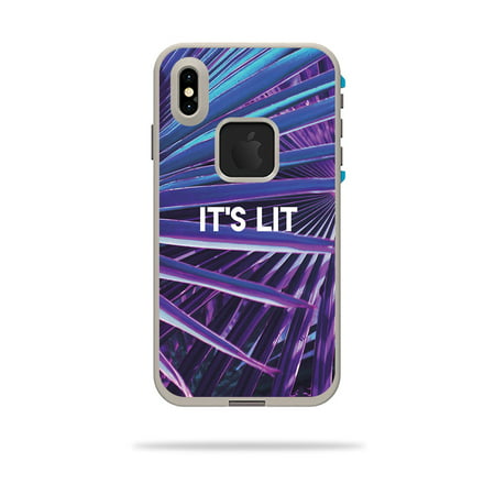 Skin for LifeProof FRE iPhone XS Max Case - Its Lit | Protective, Durable, and Unique Vinyl Decal wrap cover | Easy To Apply, Remove, and Change (Best Ios Version For Iphone 4s)