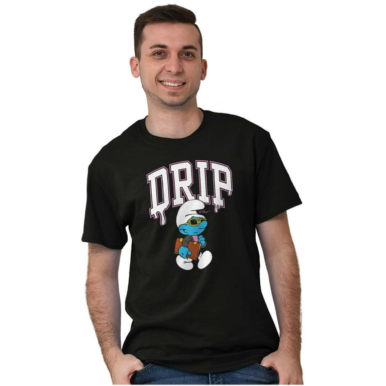 Business Smurf Cartoon Cool Boss Drip Men's Graphic T Shirt Tees